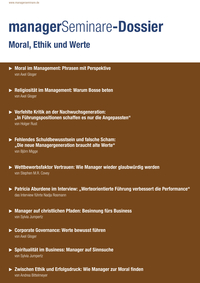 Dossier Moral Ethik Und Werte Von Managerseminare