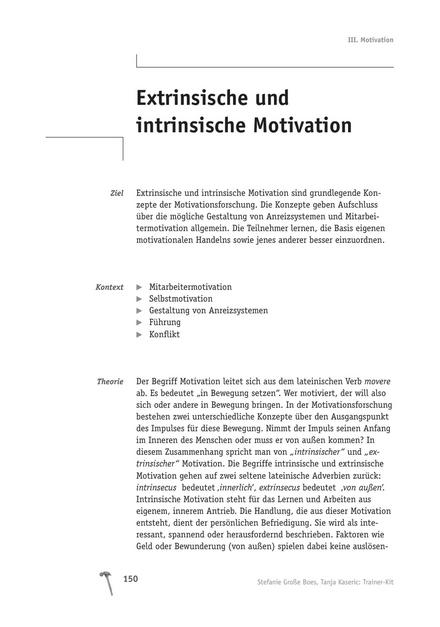 F hrungstraining Extrinsische und intrinsische Motivation 