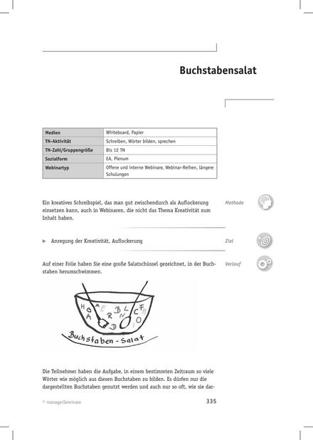 Webinar Methode Buchstabensalat