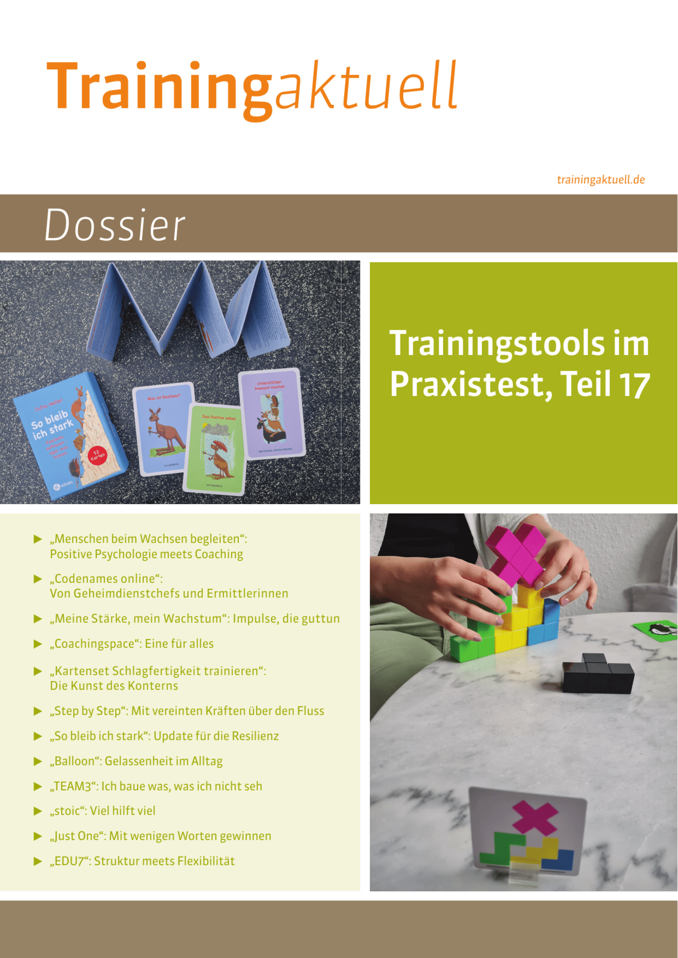 zum Dossier: Trainingstools im Praxistest, Teil 17