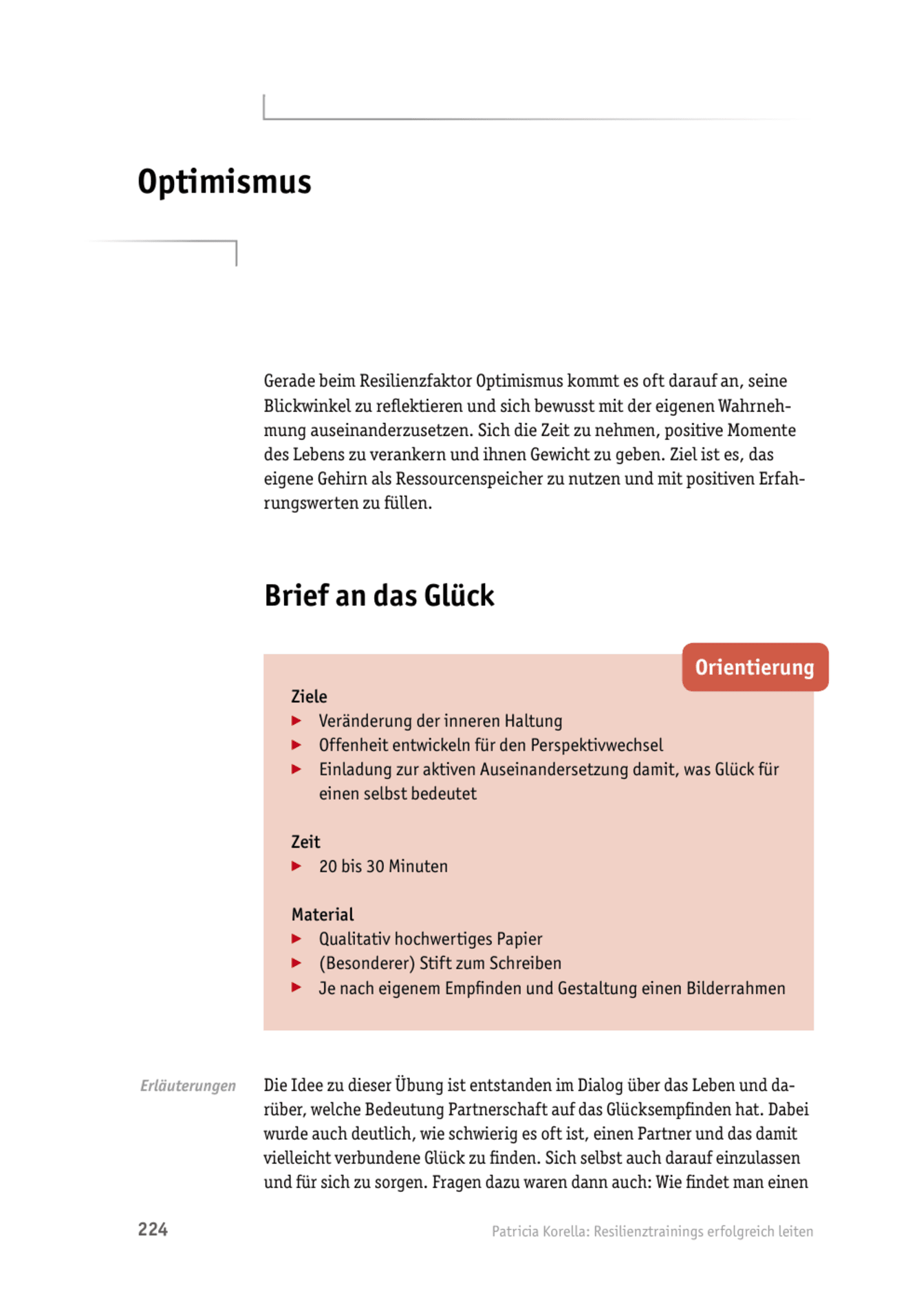 Tool  Resilienz-Training: Brief an das Glück